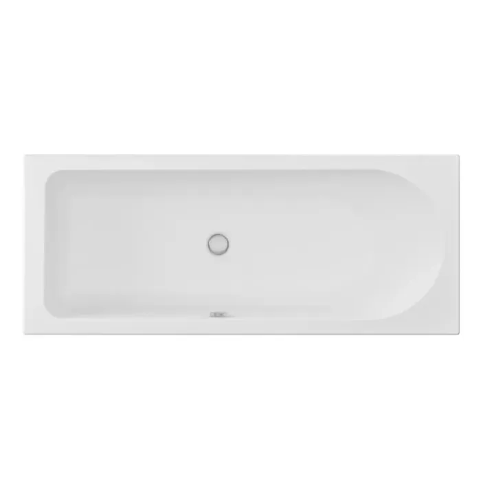 Eastbrook Biscay 1700 x 700 x 440mm Left Hand (LH) Straight Rectangular 5mm Shower Bath - White