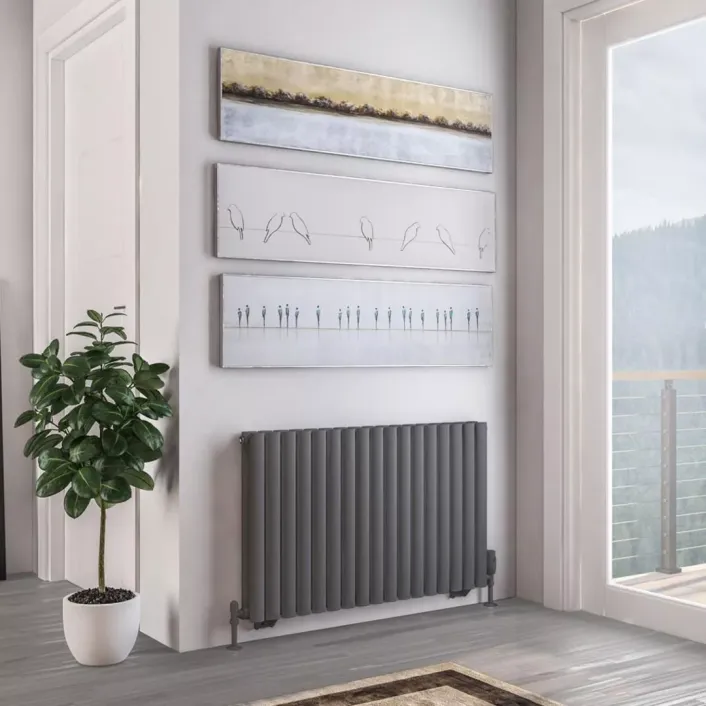 Eastbrook Tunstall Double 600 x 1002 Radiator Matt Anthracite
