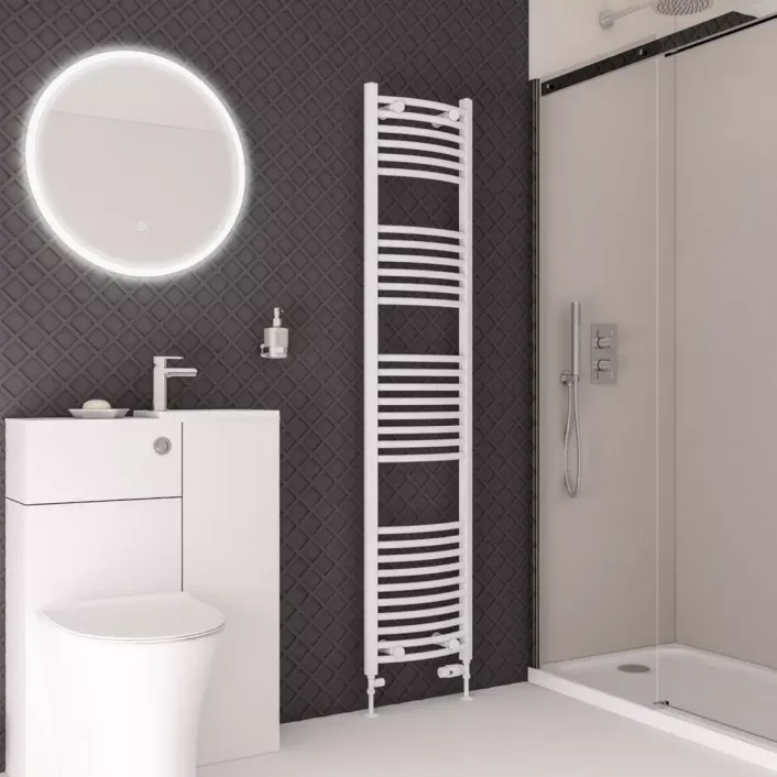 Eastbrook Wingrave Curved Multirail 1800 x 400 Gloss White
