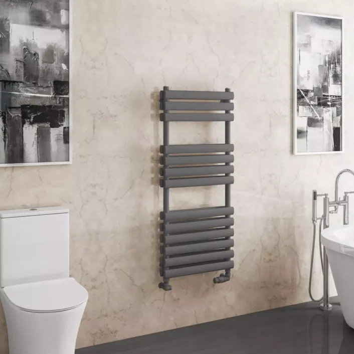 Eastbrook Tunstall Double 1200 x 500 Towel Rail Matt Anthracite
