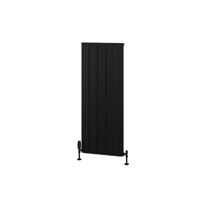 Eastbrook Withington 1200 x 470 Aluminium Radiator Matt Black