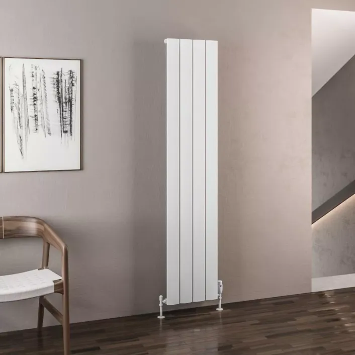 Eastbrook Malmesbury 1800 x 375 Aluminium Radiator Matt White