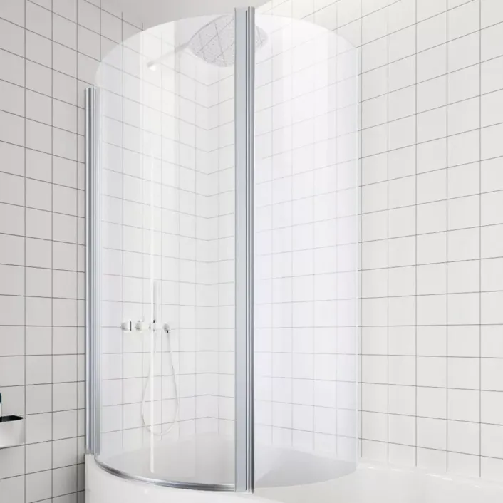 Eastbrook Beaufort 6mm 1535 x (785+465)mm Left Hand (LH) Type 2 Folding Door Bath Screen - Chrome