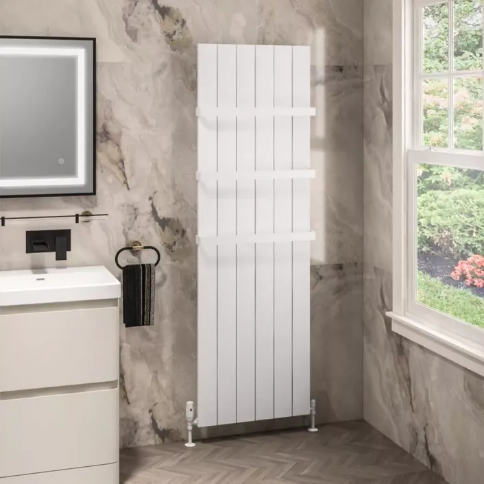 Eastbrook Charlton 1800 x 565 Aluminium Radiator Matt White