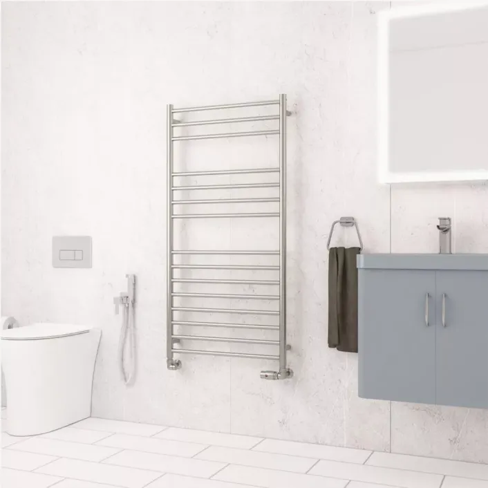 Eastbrook Violla II 1210 x 600 Stainless Steel Towel Rail Brushed