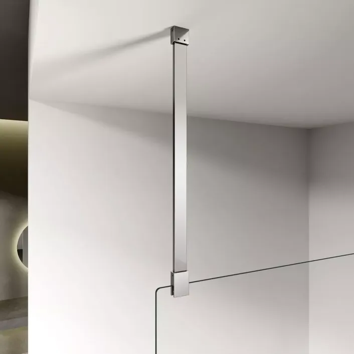 Eastbrook 8mm Walk In Ceiling Support Bar Chrome