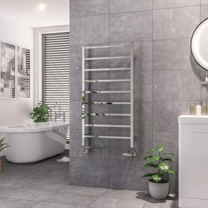 Eastbrook Tuscan Square Towel Rail 1200 x 600 Chrome