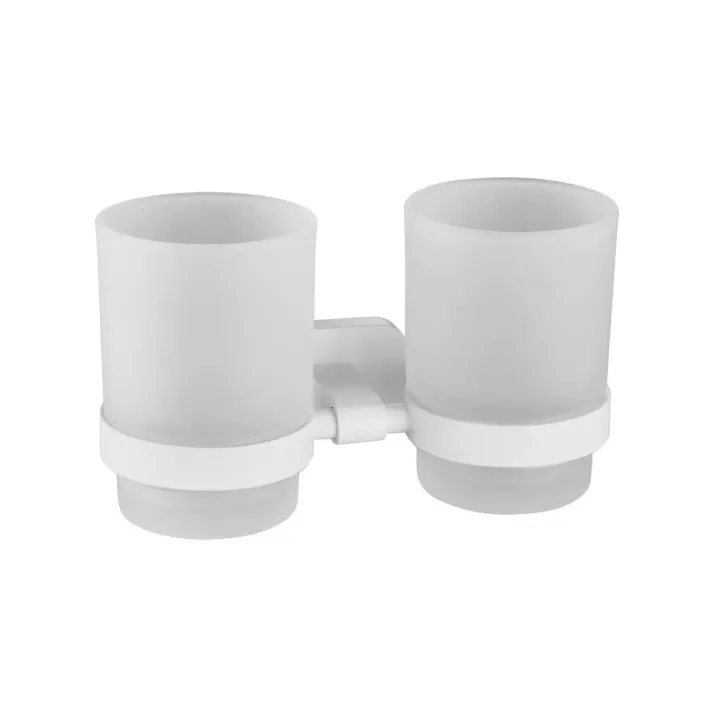 Eastbrook Asti Double Tumbler Holder - Matt White