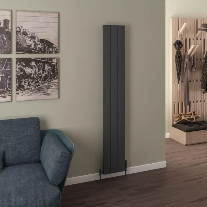 Eastbrook Rosano 1800 x 280 Aluminium Radiator Matt Anthracite