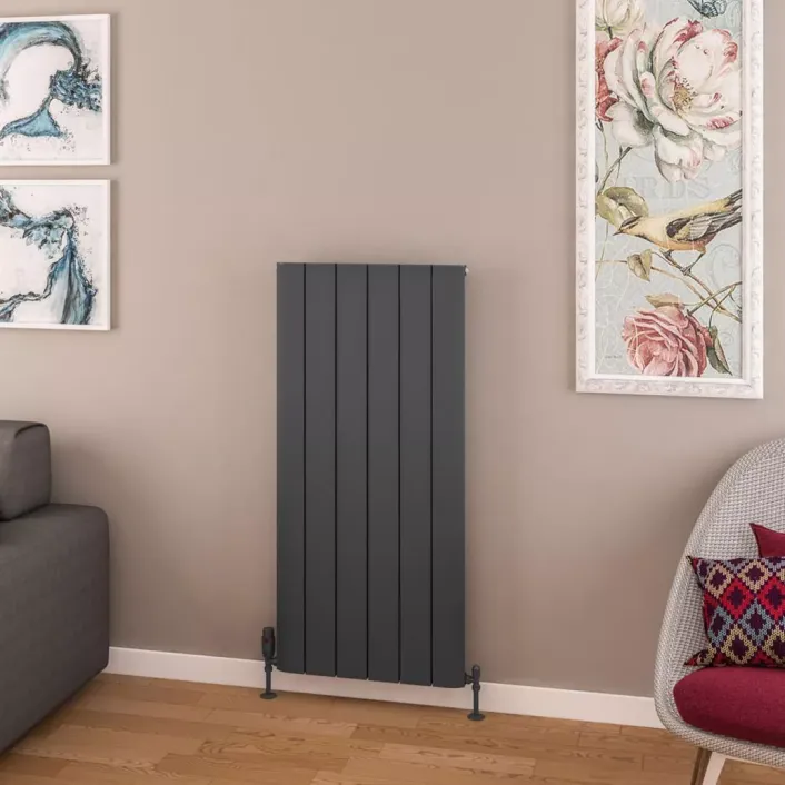 Eastbrook Withington 1200 x 565 Aluminium Radiator Matt Anthracite