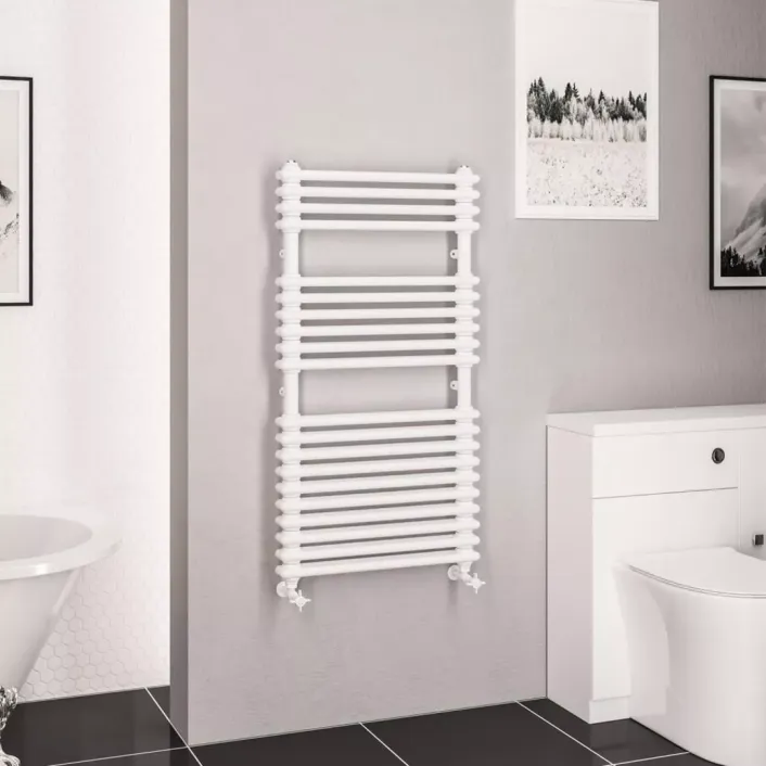 Eastbrook Imperia 2 Column Multirail 1140 x 600mm Gloss White