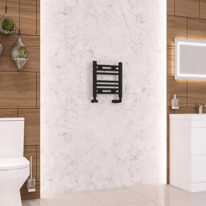 Eastbrook Wendover Straight Multirail 360 x 400 Matt Black
