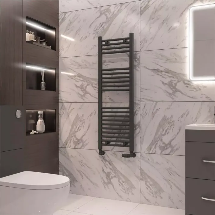 Eastbrook Wingrave 1200 x 400 Straight Multirail Matt Anthracite