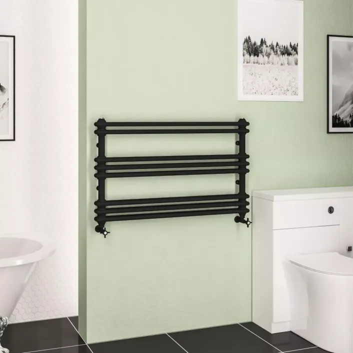 Eastbrook Imperia 2 Column Multirail 612 x 1000mm Matt Black