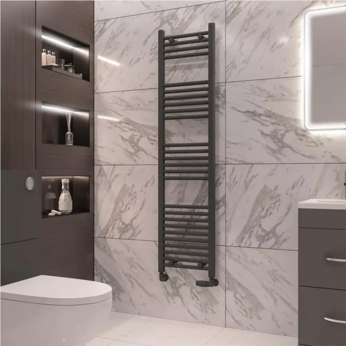 Eastbrook Wingrave 1600 x 400 Straight Multirail Matt Anthracite