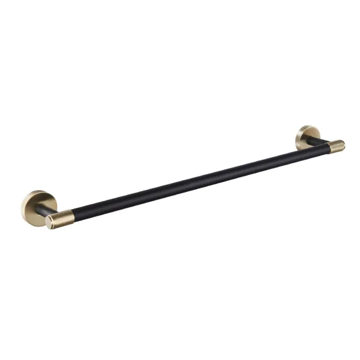 Eastbrook Catania Single Towel Bar 600mm - Matt Black/Brushed Brass