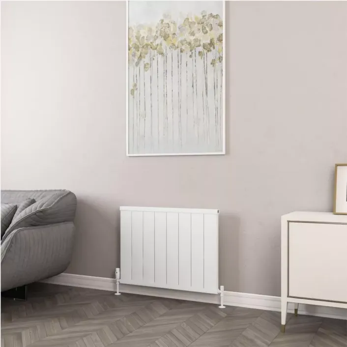 Eastbrook Kingswood Slimline 600 x 810 Aluminium Radiator Matt White
