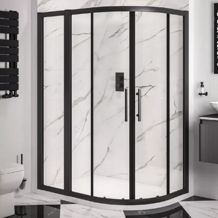 Eastbrook Volente 300mm Inline Shower Panel - Matt Black