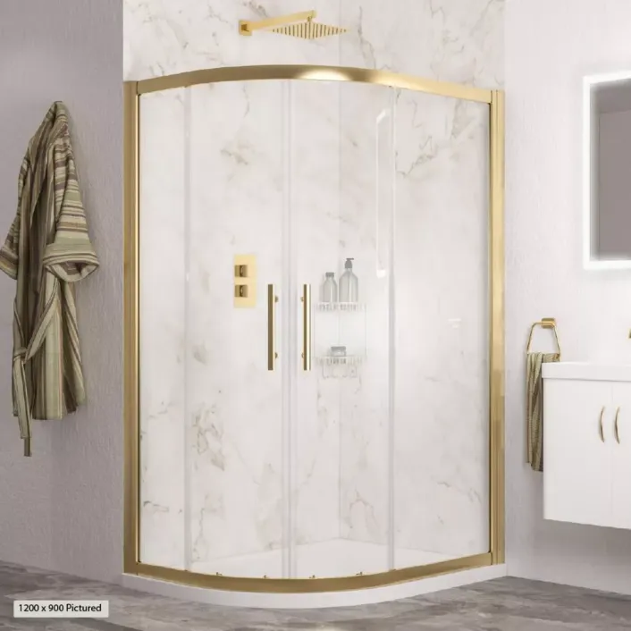 Eastbrook Volente Offset Quad 1000 x 700 Brushed Brass