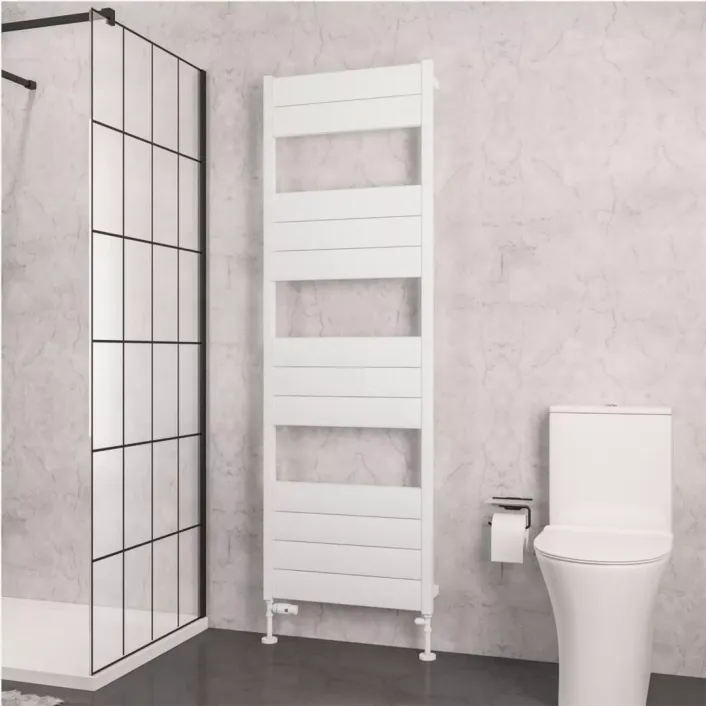 Eastbrook Kingswood Slimline 1820 x 600 Aluminium Towel Rail Matt White