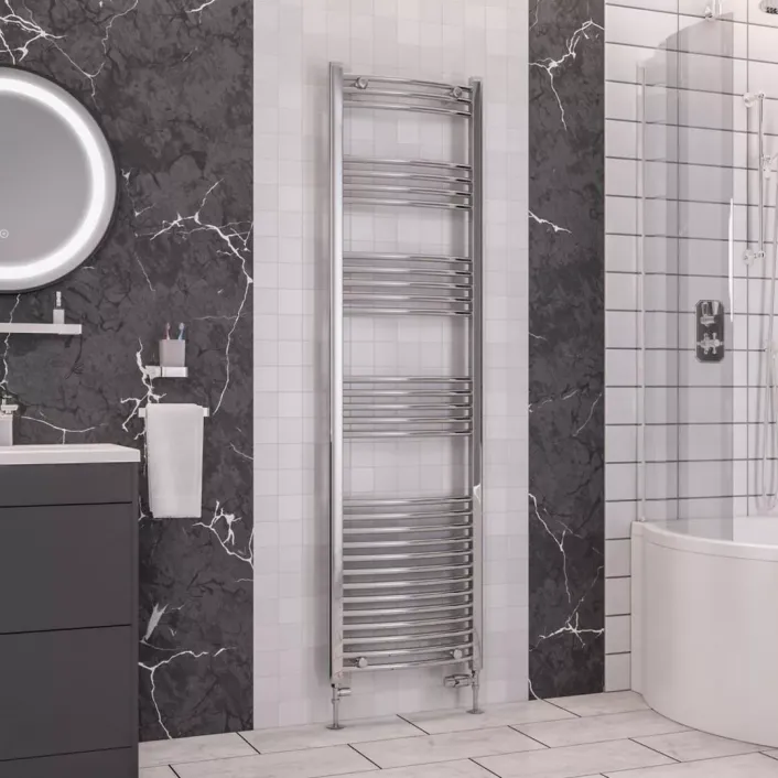 Eastbrook Wendover Curved Multirail 1800 x 500 Chrome