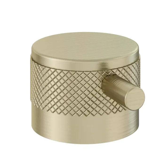 Eastbrook Meriden Half Knurling Valve Handles with Round Lever for Meriden Shower Valves - Brushed Brass