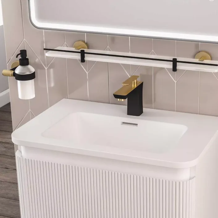 Eastbrook Catania Soap Dispenser Matt Black/Brushed Brass