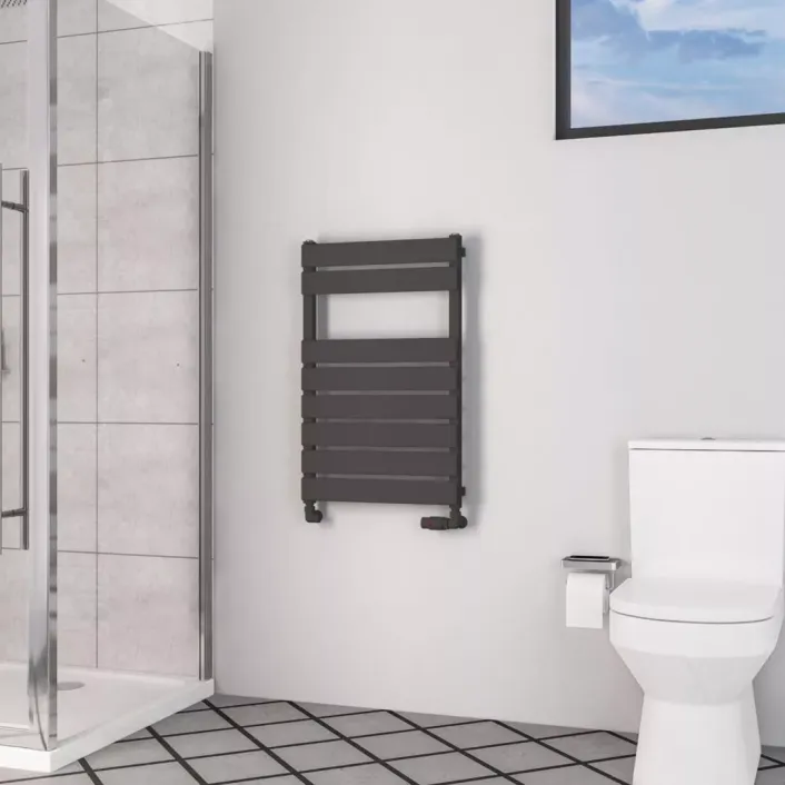Eastbrook Deddington 800 x 500 Towel Rail Matt Anthracite