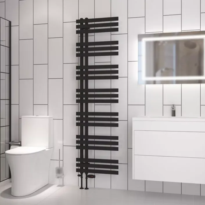 Eastbrook Hurley 1800 x 500 Towel Rail Matt Black