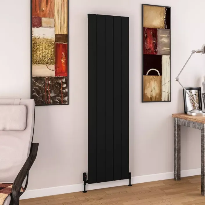 Eastbrook Charlton 1800 x 470 Aluminium Radiator Matt Black