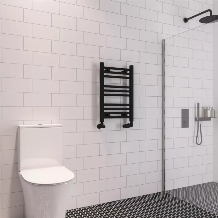 Eastbrook Wingrave 600 x 400 Straight Multirail Matt Black