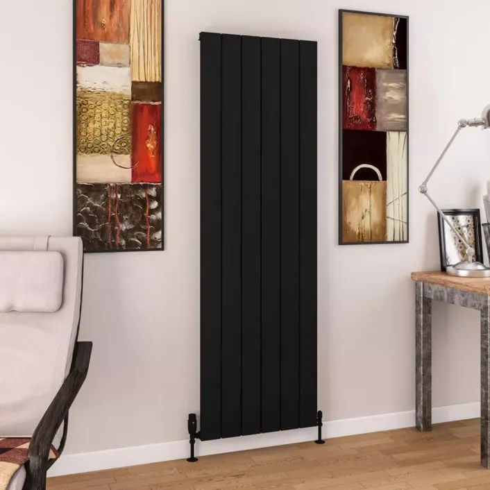 Eastbrook Charlton 1800 x 565 Aluminium Radiator Matt Black