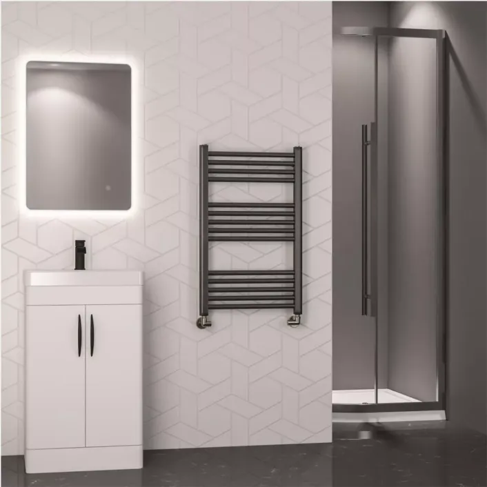Eastbrook Wendover Straight Multirail 800 x 500 Brushed Gunmetal