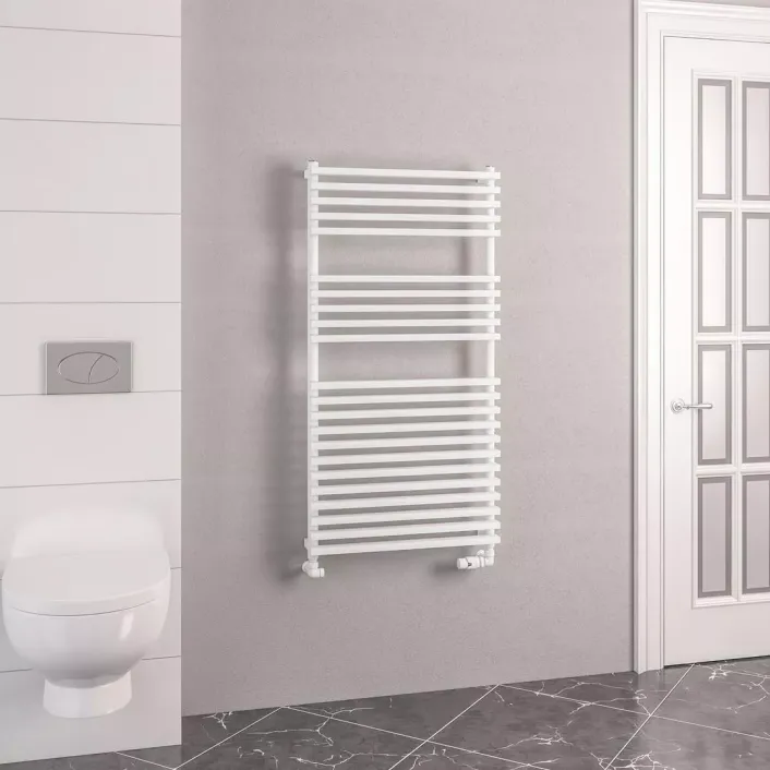 Eastbrook Rowsham 1200 x 600mm Towel Rail Matt White
