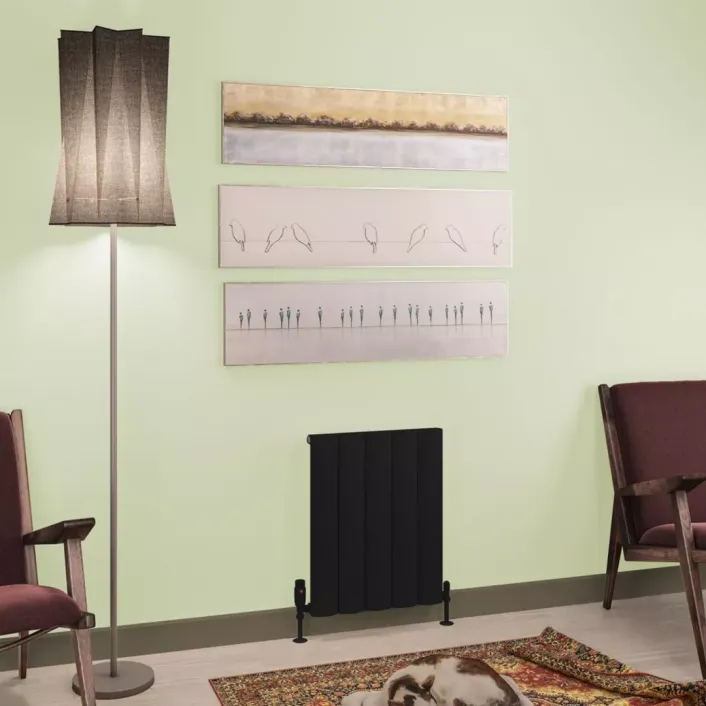 Eastbrook Tordino 600 x 470 Aluminium Radiator Matt Black