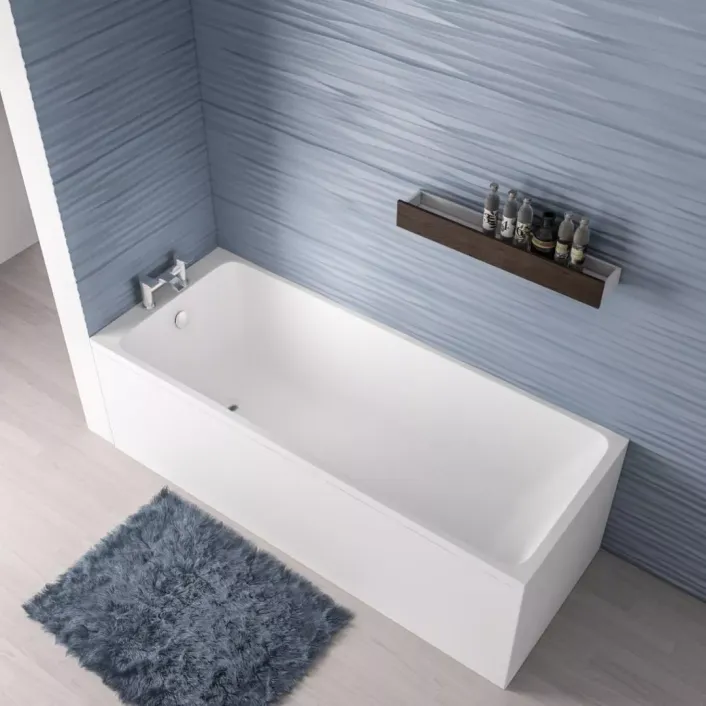 Eastbrook Malin 1700 x 800 x 440mm Single Ended (SE) Rectangular 5mm Bath - White
