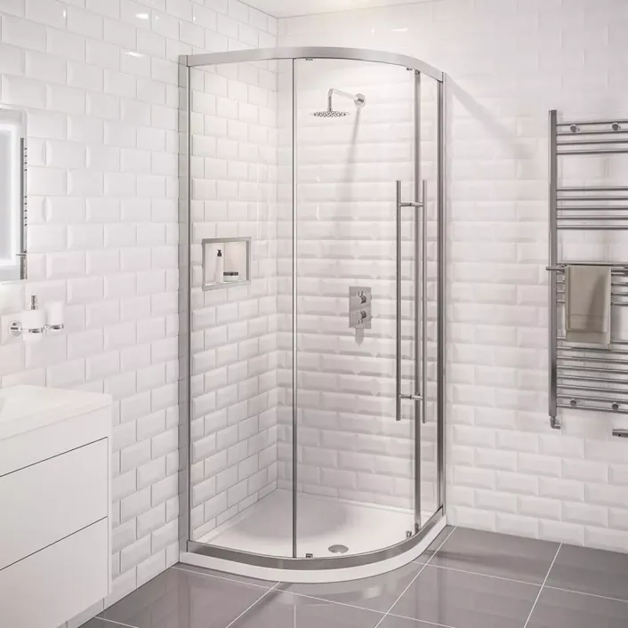 Eastbrook Vantage 2000 Easy Clean 1000x1000mm Single Door Quadrant Shower Enclosure - Chrome