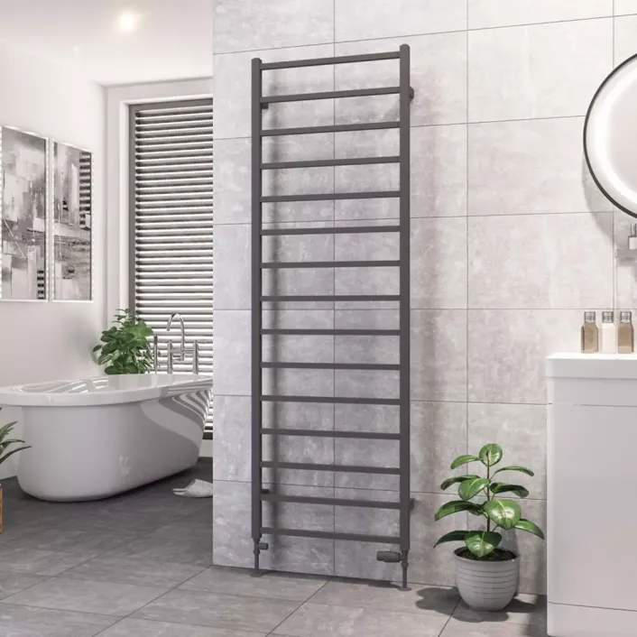 Eastbrook Tuscan Square Towel Rail 1800 x 600 Matt Anthracite