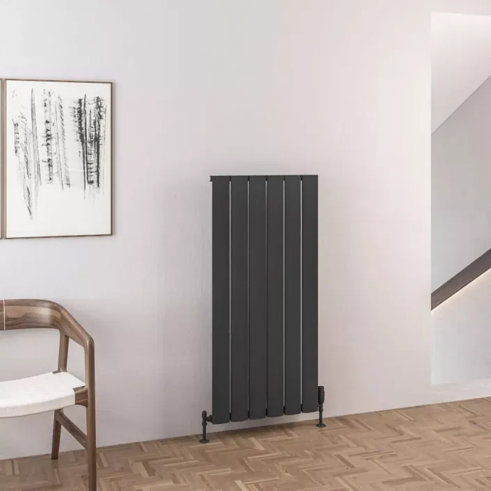 Eastbrook Malmesbury 1200 x 565 Aluminium Radiator Matt Anthracite
