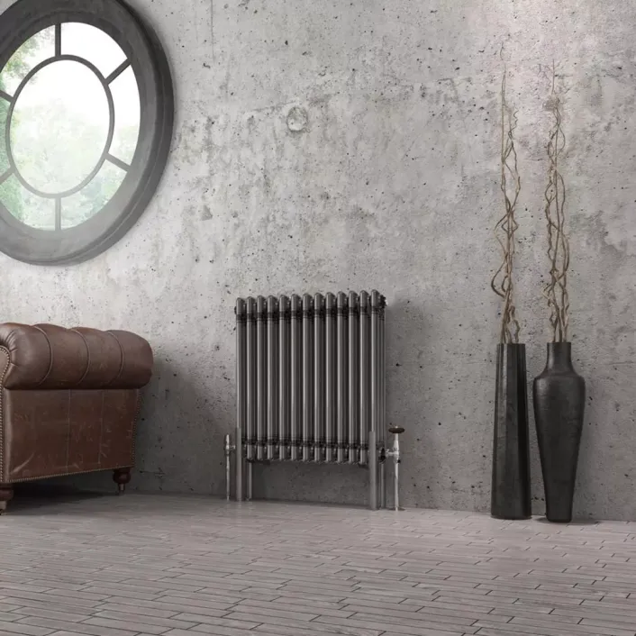Eastbrook Imperia 3 Column Radiator 600 x 605mm Bare Metal