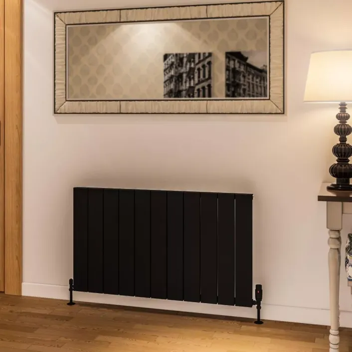 Eastbrook Rosano 600 x 1040 Aluminium Radiator Matt Black