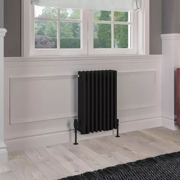 Eastbrook Rivassa 4 Column Radiator 600 x 425mm Matt Black