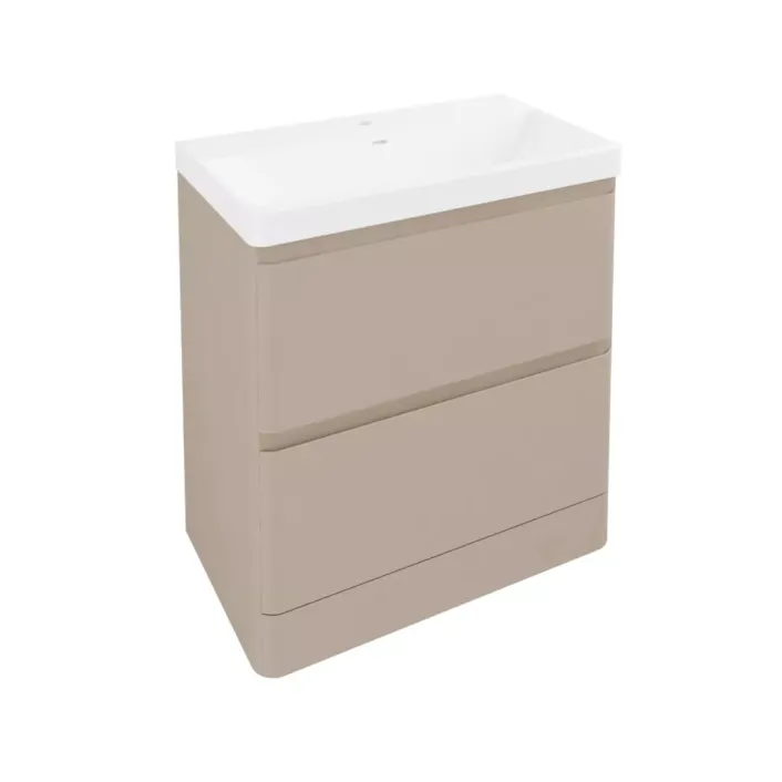 Eastbrook Grovely 80cm Floorstanding Drawer Vanity Unit - Cashmere