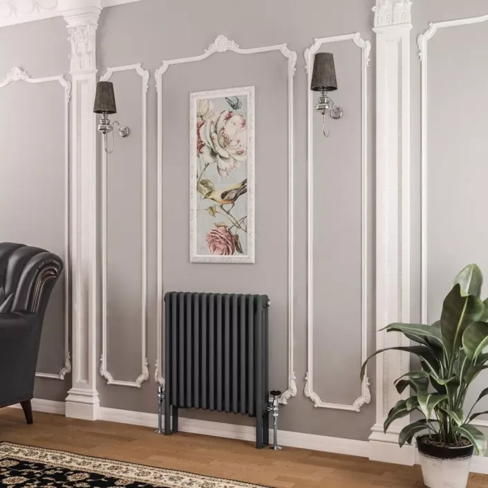 Eastbrook Imperia 3 Column Radiator 600 x 605mm Matt Anthracite