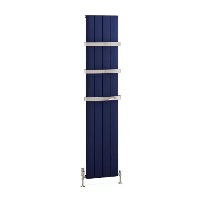 Eastbrook Withington 1800 x 375 Aluminium Radiator Matt Cobalt Blue