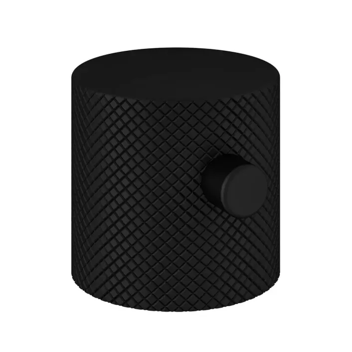 Eastbrook (Pair) Meriden Full Knurling Valve Handles with Round Lever for Meriden Telescopic Shower Sets - Matt Black