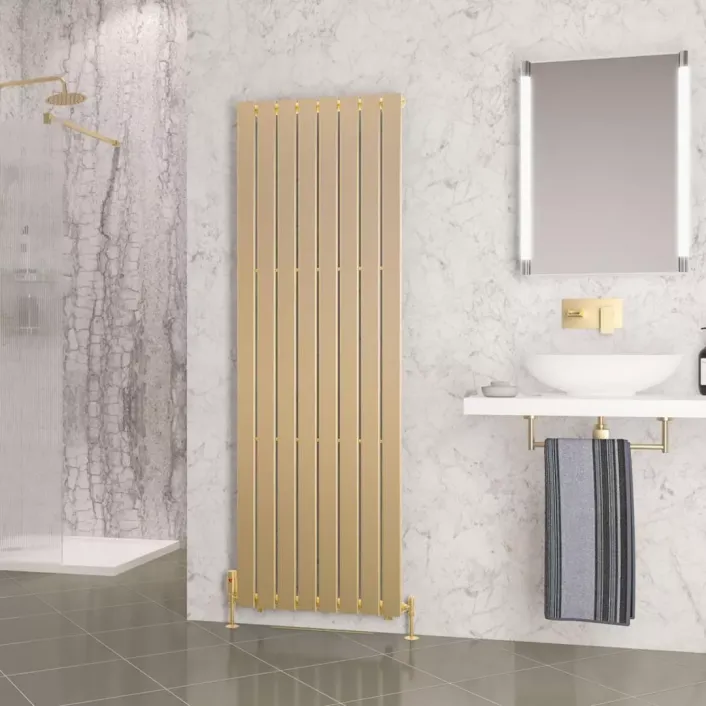 Eastbrook Warrington 1800 x 604 Radiator Type10 Brushed Brass