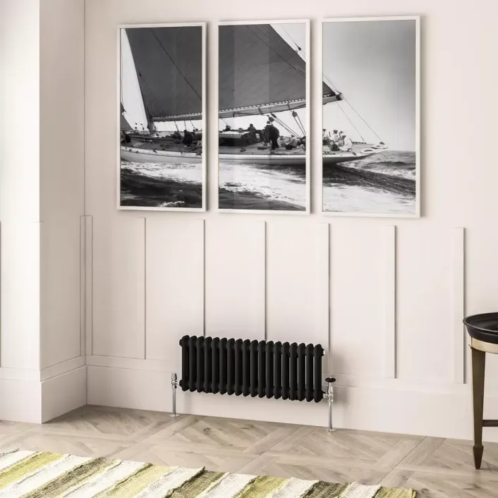 Eastbrook Imperia 2 Column Radiator 300 x 830mm Matt Black