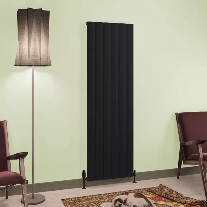 Eastbrook Tordino 1800 x 565 Aluminium Radiator Matt Black