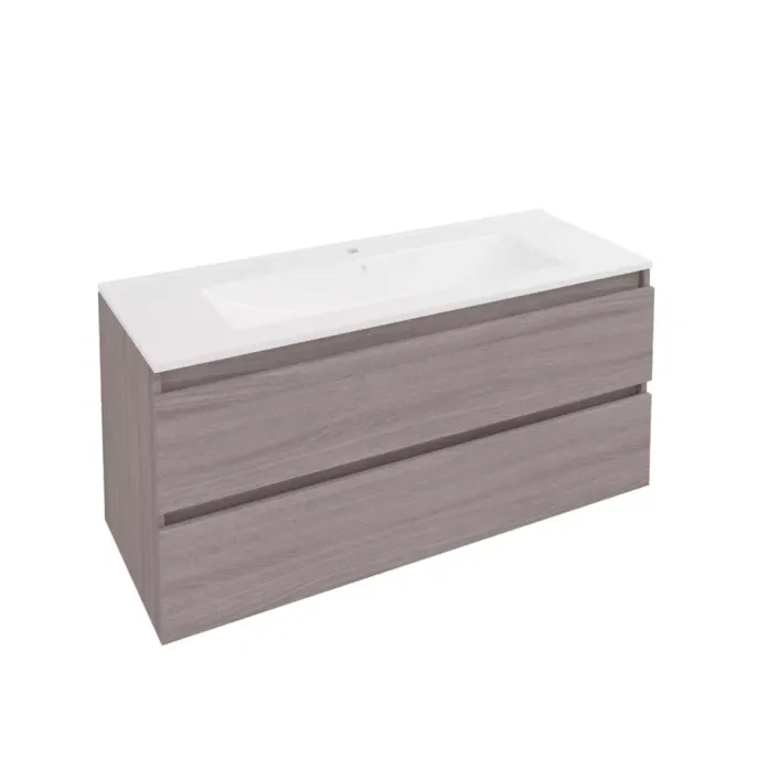 Eastbrook Olympia 120cm Wall Hung Drawer Unit Grey Oak
